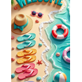 thumbnail image 3 of Tropical Theme Welcome Sign Colorful Flip Flops Beach Party Banner for Summer Holiday Outdoor Decoration Pool Party, 3 of 6