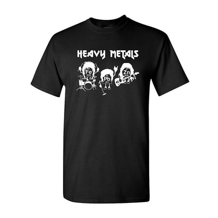 Heavy Metals Chemistry Periodic Table Rock Roll Music Physics Biology Tee Funny Humor Pun Graphic Adult Mens