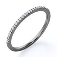 thumbnail image 1 of Classic 0.25 Carat Round Cut Moissanite Pave Accented Wedding Band in 18K Black Gold Plating over Silver, 1 of 4