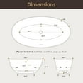 thumbnail image 4 of Altair 55" x 30" Solid Surface Soaking Bathtub and Integrated Overflow, 4 of 24