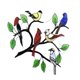 thumbnail image 4 of Glass Birds On Branch Metal Window Panel Hanging Decor Suncatcher Home Ornaments, 4 of 5