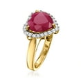 thumbnail image 5 of Ross-Simons 4.20 Carat Ruby Heart Ring With .34 ct. t.w. Diamonds in 14kt Yellow Gold, Women's, Adult, 5 of 5