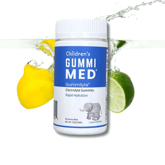 GummiMED Children’s, GummiLyte Electrolyte Gummies, 20-Count Jar, Lemon Lime