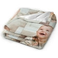thumbnail image 4 of Personalised Blanket Custom Blanket with Photo Text Blanket Personlized Throw Picture Collage Flannel Blankets for Family Xmas Christmas New Year Anniversary Birthday Wedding Gift, 4 of 6