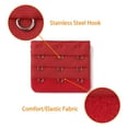 thumbnail image 4 of Extensores de tirantes de sujetador elásticos de 3 ganchos y 3 filas con hebillas para mujeres, rojo 2, 4 of 5