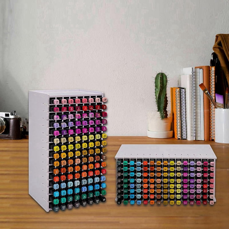 Art Marker Storage Rack for 72 Markers Watercolour Brushes Pens Color Pencils Organizer Holder for Desk