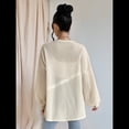 thumbnail image 4 of Cárdigan de Larga para Mujer, Suéter de Punto Suave Albaricoque XXL, 4 of 8