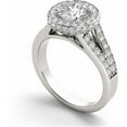 thumbnail image 2 of 1-1/2 Carat T.W. Diamond Split Shank Single Halo Engagement Ring in 14kt White Gold, 2 of 5