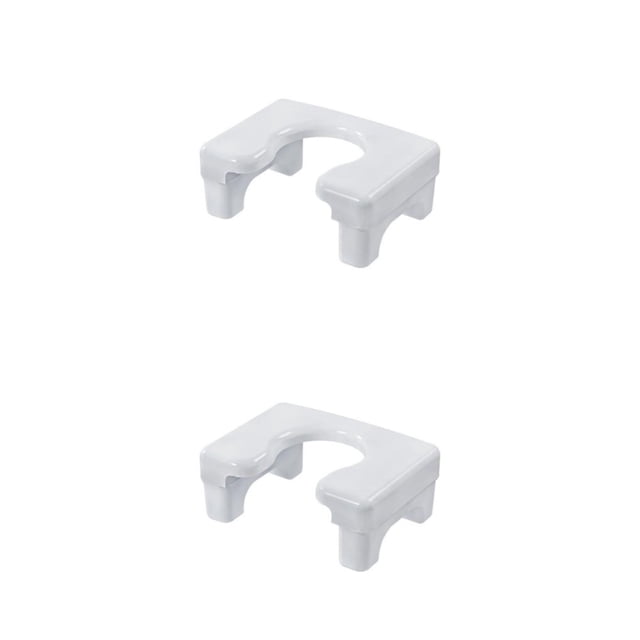 Yuarrent Taburete en cuclillas: estabilice su postura para mejorar la digestión y la salud Taburete de baño para adultos Taburetes de baño blanco estilo corto 2Conjunto