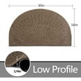Rubber Doormat Indoor Outdoor Half Round Front Door Mat, Non Slip