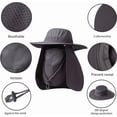 thumbnail image 2 of BUTKLNYTS 2 Pack Sun Hat for Women and Fishing Hat for Men Neck Flap, Face Cover, UPF 50+ for Outdoor Use, 2 of 13