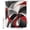 Red, variant on Abstract Geometric Shower Curtain for Bathroom, Dark Gray Purple Arcs Waves Modern Waterproof Cloth Fabric Bathroom Accessories Set with 9 Rust Proof Plastic Hooks, 36"x72"