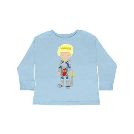 

Inktastic Boy Prince Blond Hair Knight In Shining Armor Gift Toddler Boy Girl Long Sleeve T-Shirt