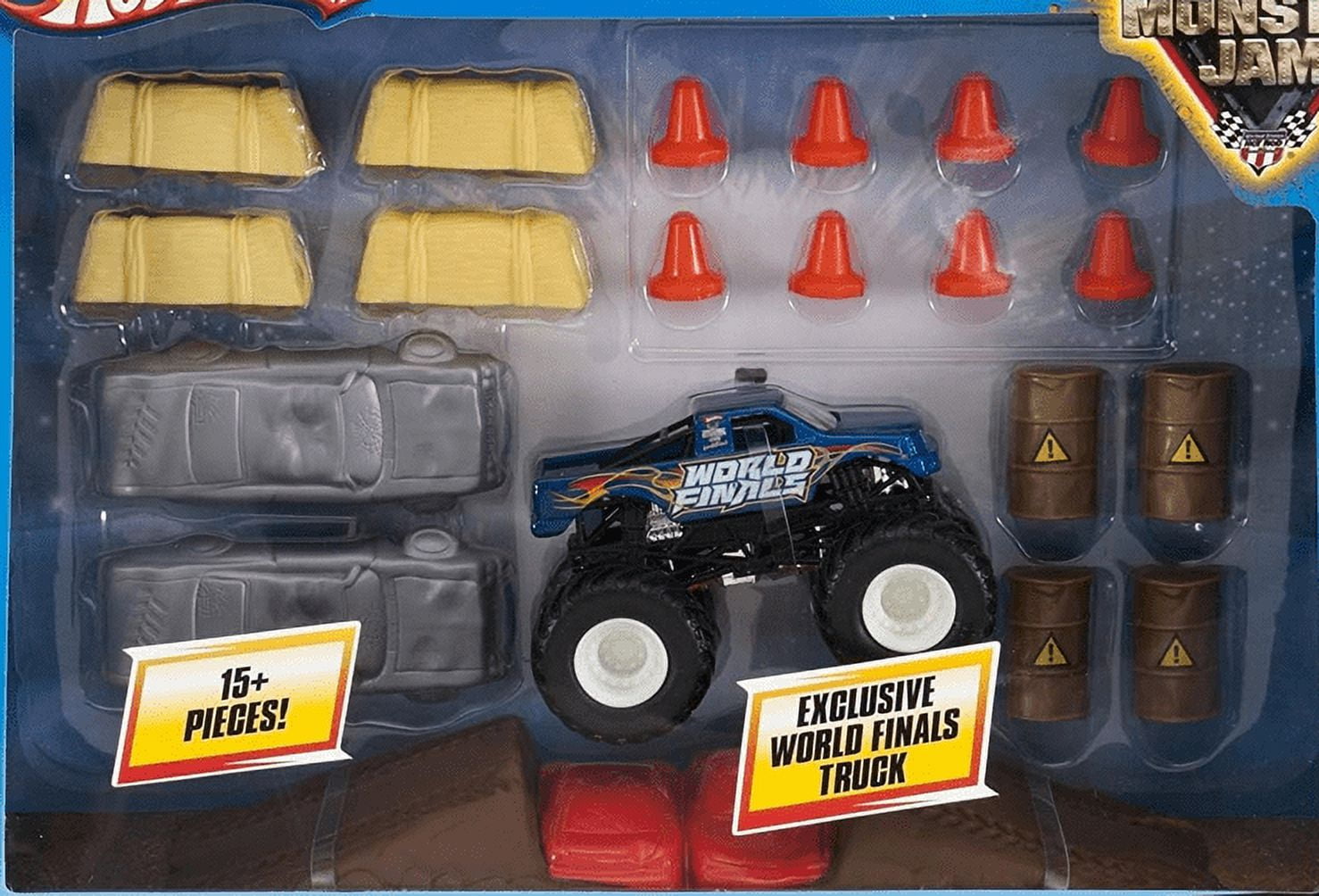 Hot Wheels Monster Jam World Finals Crash Pack - Build your own obstacle course - Includes one Truck