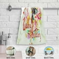 thumbnail image 5 of Dreamtimes Watercolor Hummingbird Flower Hand Towels 2 PCS, Spring Floral Birds Kitchen Towel Ultra Soft and Highly Absorbent,Decorative Fingertip Face Towel for Bathroom Hotel, 28.3"x14.4", 5 of 6