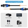 thumbnail image 2 of 2X Speakon Cable 6ft Profesional 18Guage Macho A Macho Cable de Audio con Twist Lock para DJ Altavoz y Amplificador, 2 of 7