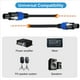 thumbnail image 2 of 2X Speakon Cable 6ft Profesional 18Guage Macho A Macho Cable de Audio con Twist Lock para DJ Altavoz y Amplificador, 2 of 5