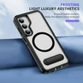 thumbnail image 6 of Decase Magnetic case for Samsung Galaxy S22 Case,Built-in Kickstand,Compatible with Mag-Safe, Dual-Layer Protection Military Grade Protective Phone Case for Samsung Galaxy S22,Black+Clear, 6 of 7