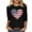 Black, variant on Patriotic T-shirts Women Plus Size USA Flag Printed 3/4 Sleeve 4th of July Tshirts Crewneck Summer Tops (4XL, Purple #A)