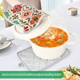 thumbnail image 3 of Yayeee Pot Holders Kitchen Heat Resistant with Pocket 7"x9.8" Cotton Oven Cooking Hot Pads, Colorful Flowers, 3 of 7