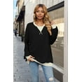 thumbnail image 2 of Womens Long Sleeve T Shirts Black L, 2 of 8