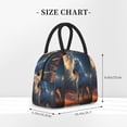 thumbnail image 2 of Yiaed Starry Light White Horse Print Lunch Bag Adult Insulated Lunch Box, Leakproof Cooler Food Lunch Containers Reusable High Capacity Lunch Tote Bags-One Size, 2 of 6