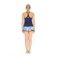 thumbnail image 4 of Women's Athletic Sportswear Solid Tank Top and Patterned Tennis Shorts Set in Firebird Blue White Medium, 4 of 5