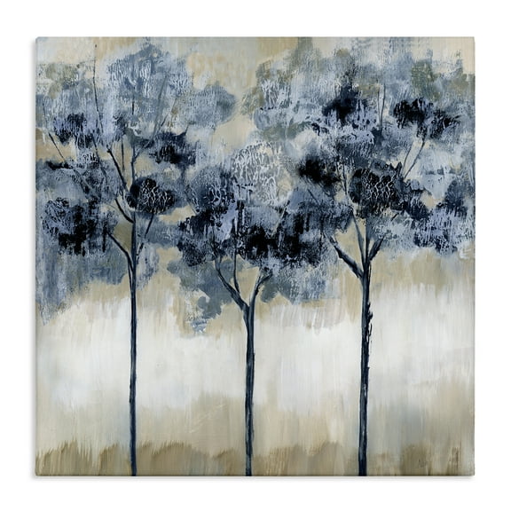 Stupell Industries Dappled Tree Trio Abstract Painting Wrapped Canvas Canvas Art Print Wall Art, 17 x 17