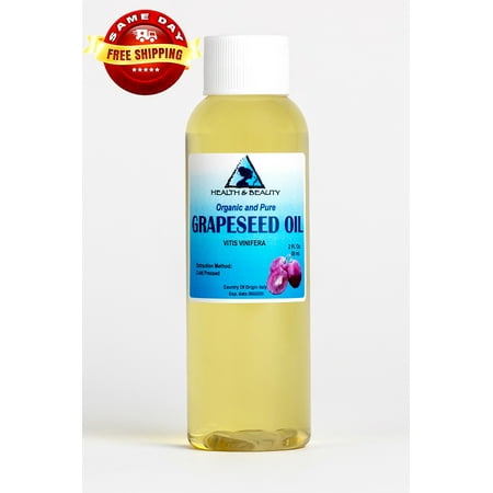 GRAPESEED OIL ORGANIC CARRIER COLD PRESSED 100% PURE 2 OZ