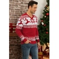 thumbnail image 2 of HAOMEILI Mens V Neck Dress Sweater Long Sleeve Slim Fit Fashion Pullover Sweater, 2 of 6