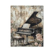 Vintage Piano Poster Canvas- Perfect for Wall Artrations, Dining Room Decor, Bedroom Art, Wall Decor Living Room, Wall Art, Frameless 8x10inch