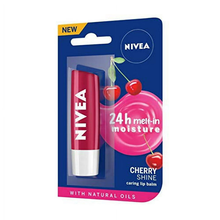 NIVEA Moisture Lip Balm with Shimmer, Fruity Cherry Shine, 4.8g -  Walmart.com