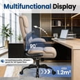 thumbnail image 5 of STACOO High Back Executive Office Chair 400lbs, Big and Tall Ergonomic Desk Chair with Lumbar Support & Flip-up Armrests, PU Leather Swivel Chair with Adjustable Height – Beige, 5 of 9