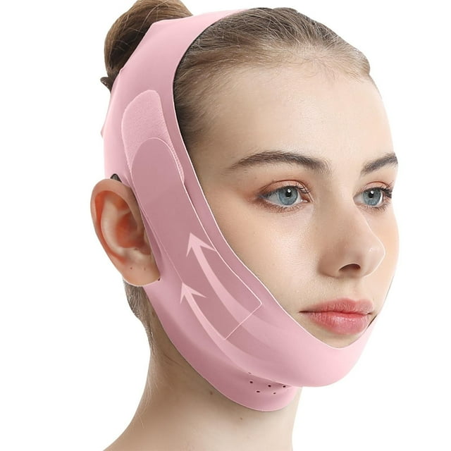 Kieccall Breathable Non-mark Belt Compact Lifting Artifact Face Carving Face Mask Beauty Instrument Chin Thin Face Mask Face Bandage