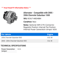 thumbnail image 2 of Alternator - Compatible with 2005 - 2006 Chevy Suburban 1500, 2 of 2