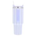 thumbnail image 5 of Striped Tumbler with Straw and Artificial Flower Gift Set, Blue, 40 oz, Mother's Day by Way To Celebrate, 5 of 12
