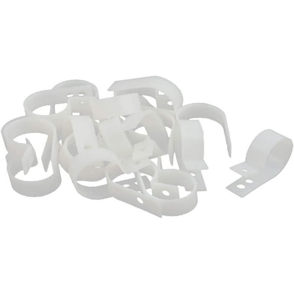 New 20Pcs creamy-white Featured Nylon R-Type Cable reliable efficacy Clamp 5/8" for Cables Tubings Wires(id:ff3 7a a6 a8b)