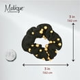 thumbnail image 5 of Small Cotton Hair Scrunchie with Decorative Beads (Black with Gold Beads), 5 of 5