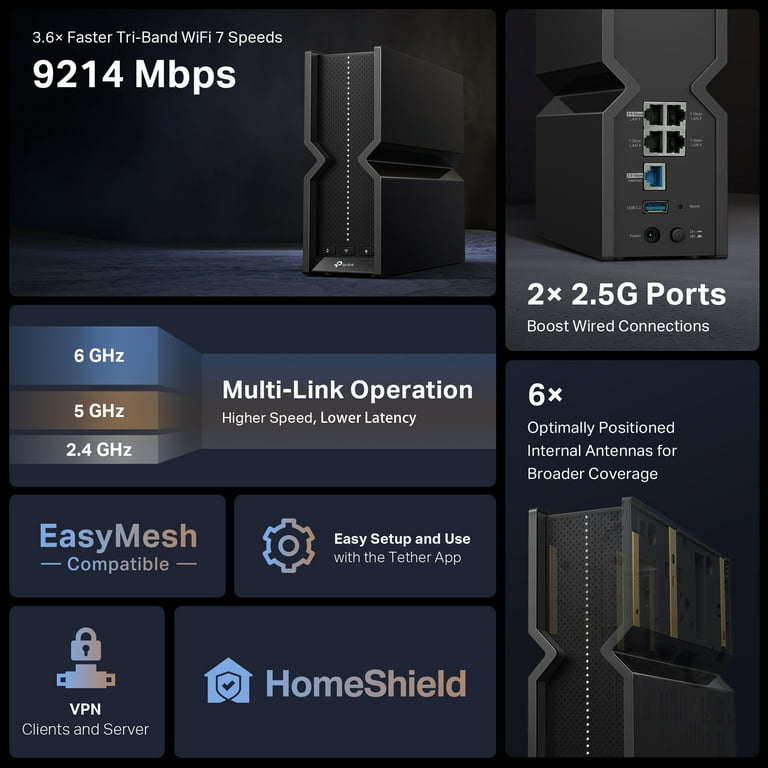 TP-Link Archer BE9300 Tri-Band WiFi 7 Router | 9.2 Gbps TP-Link Archer BE9300 Tri-Band WiFi 7 Router | 9.2 Gbps