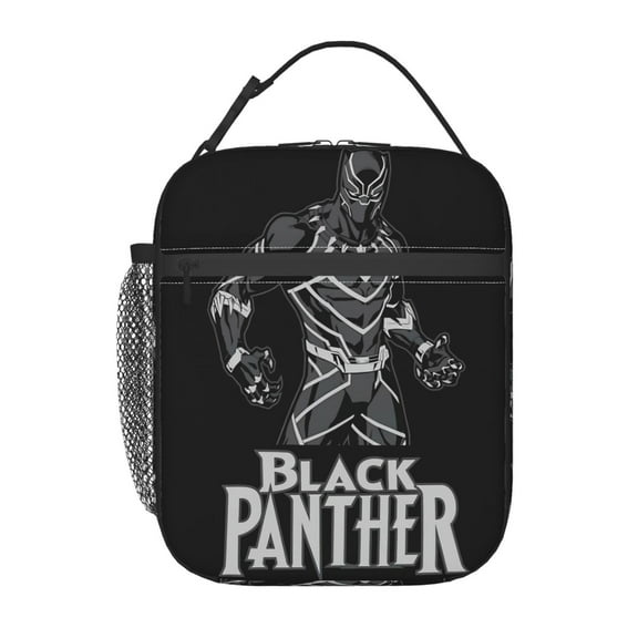 Black Panther Lunch Bag Insulated Cooler Box For Snacks Travel Picnic School Supplies Gifts