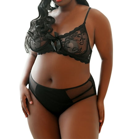 

ZMHEGW Women s Bow Decorated Steel Ring Underwear Set (1PC Underwear+1PC Underwear)