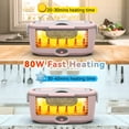 thumbnail image 5 of Electric Lunch Box Food Heater for Work, 80 W Food Warmer for Car Truck Travel with 2 Stainless Steel Containers 1.5 Liters Potable Self Heating lunch Box for Adults lonchera eléctrica portátil, 5 of 5
