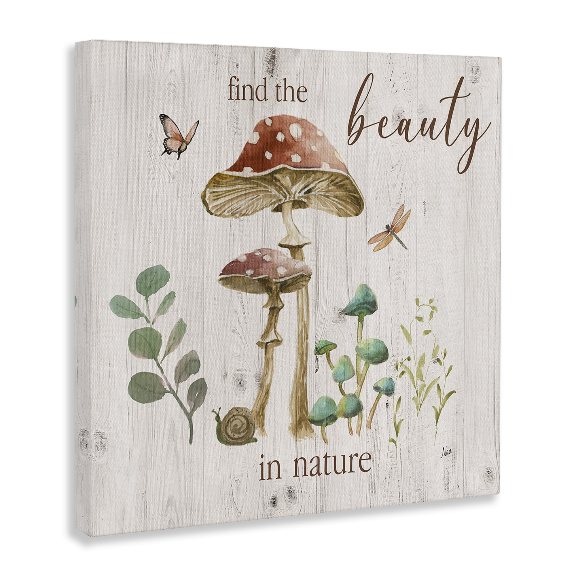 Stupell Industries Find Beauty In Nature Plants & Flowers Painting Wrapped Canvas Art Print Wall Art, 24 x 24