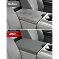 thumbnail image 5 of KBH Center Console Armrest Cover for 2015-2025 Ford F150, 2017-2025 F250 F350 F450 with 40/20/40 Jump Seat, Leather Middle Console Cover for F150 Accessories, Darkgray, 5 of 7