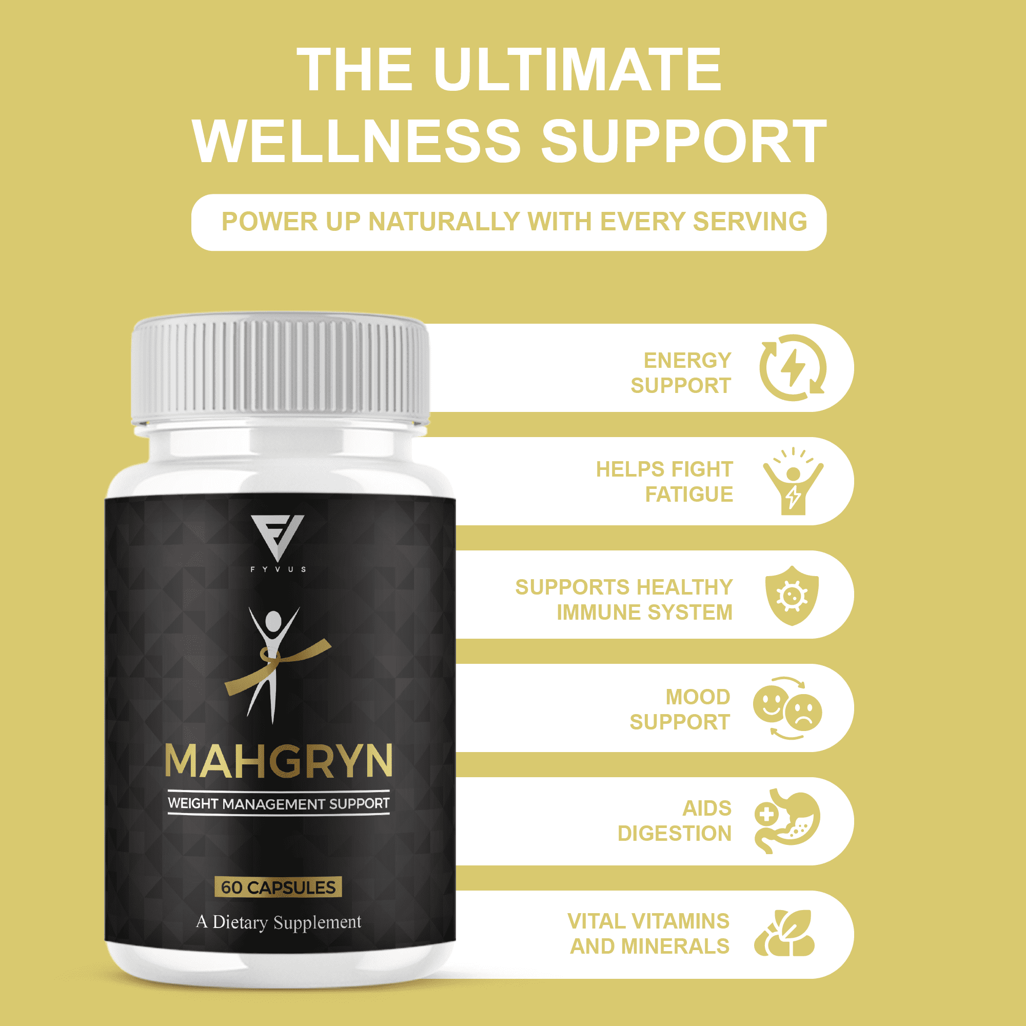 (2 Pack) Mahgryn Premium Weight Management Supplement, Mahgrin (120 Capsules)