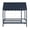 Navy Blue Wood Contemporary Modern, variant on XIZE Twin Over Full Bunk Bed with Sturdy Wood Frame and Guard Rails, Space-Saving Bedroom Furniture for family, Navy Blue