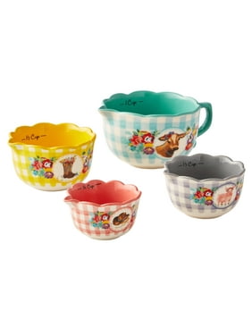 The Pioneer Woman Sweet Romance Blossoms 4-Piece Ceramic Measuring Bowl Set