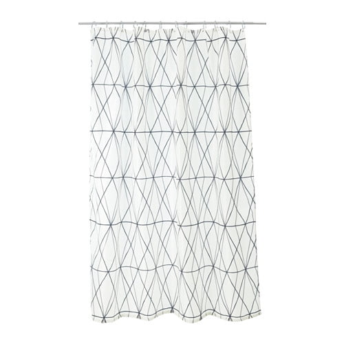 Ikea Shower Curtain White Black Gray, Does Ikea Have Shower Curtains