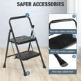 thumbnail image 3 of EverPick 2-Step Ladder for Household Use, Portable Lightweight Step Stool with Safety Buckle, Anti-Slip Feet, Foldable Design – Stable & Safe for Indoor/Outdoor, Kitchen, Bathroom, Garage, 3 of 6