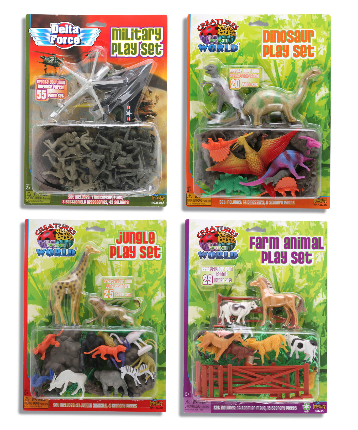 Figural Plastic Characters Assortment. 1 Set Per Order